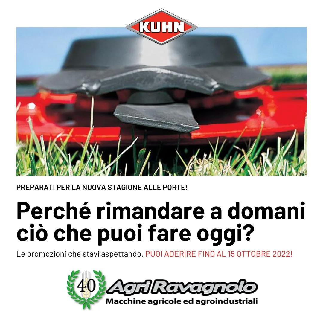RIMETTI A NUOVO LA TUA MACCHINA KUHN PER LA NUOVA STAGIONE! SONO APERTI GLI ORDINI PRESTAGIONALI!