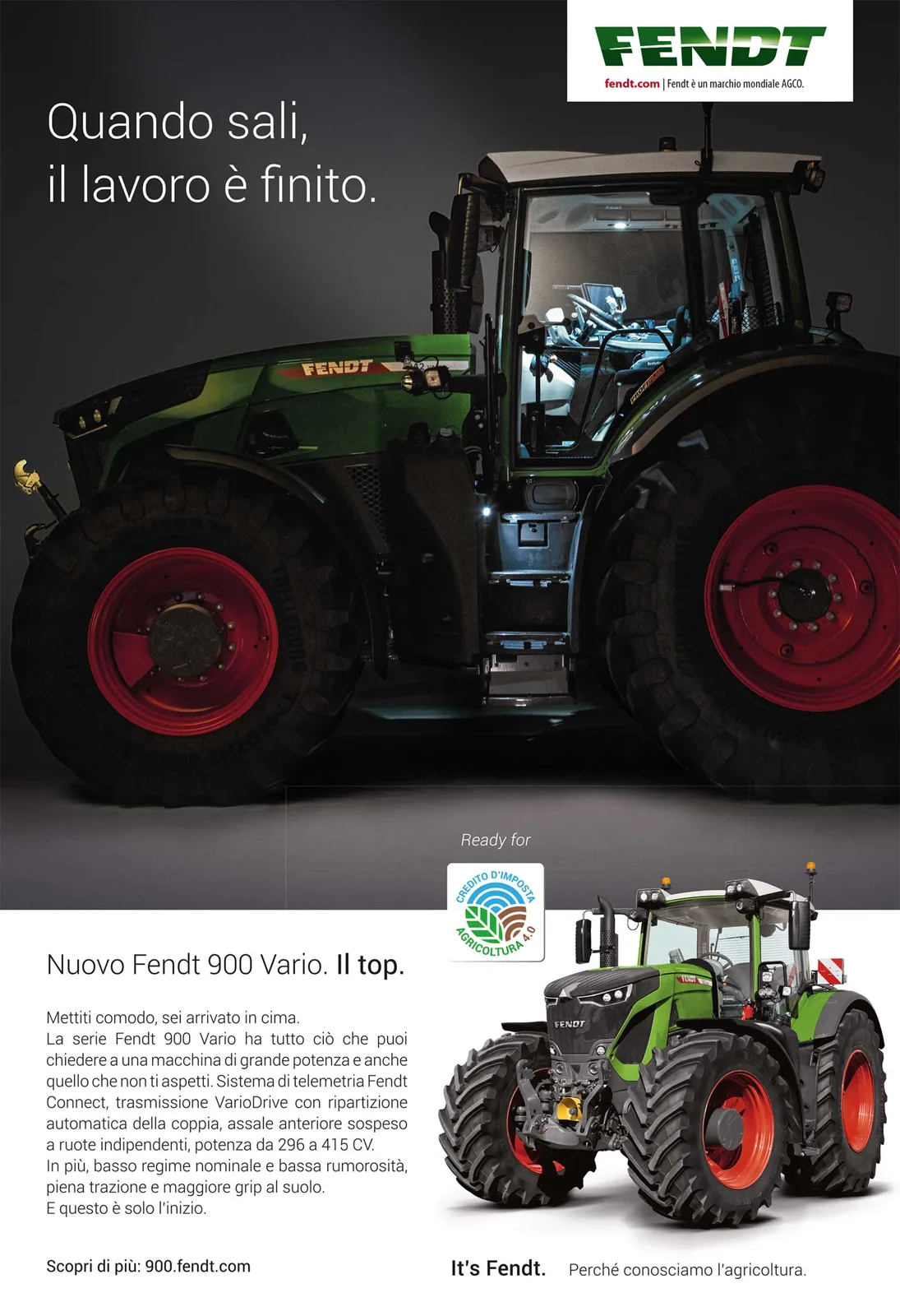 NUOVO FENDT 900 VARIO. IL TOP