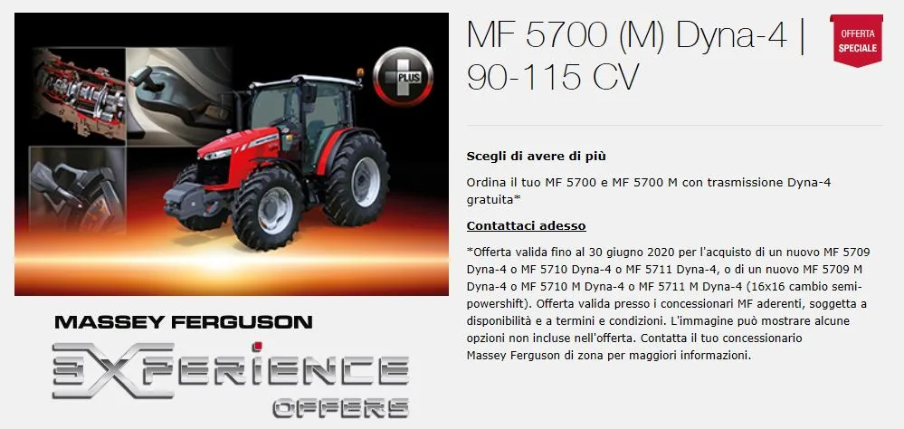 STREPITOSE OFFERTE MASSEY FERGUSON VALIDE FINO AL 30.06.2020
